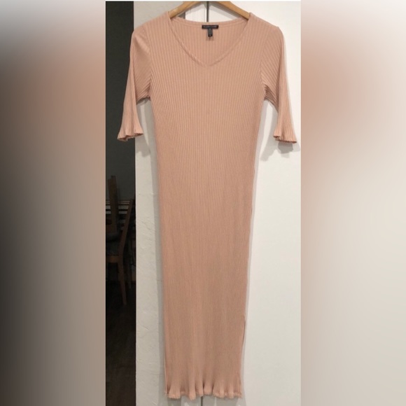 NWOT! - EILEEN FISHER Fitted Wide Rib Knit Maxi Dress - Picture 1 of 6